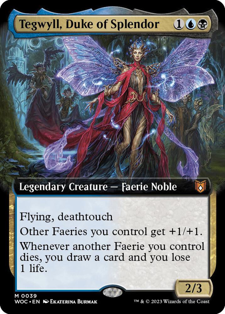 Tegwyll, Duke of Splendor (Extended Art) 39 card from Commander: Wilds of Eldraine