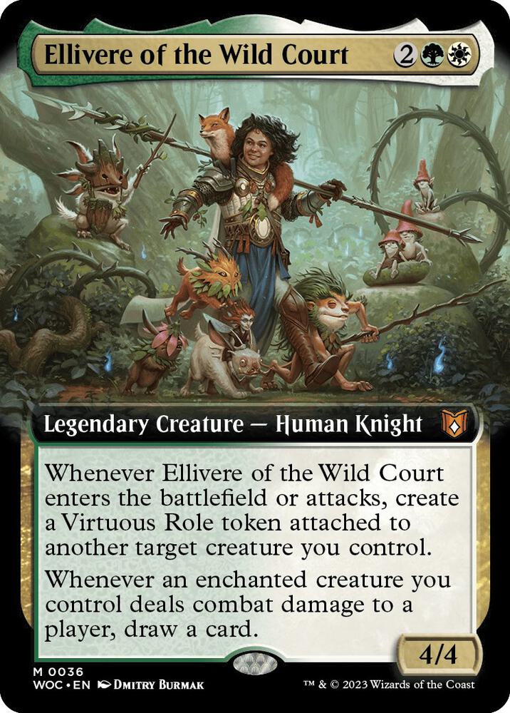 Ellivere of the Wild Court (Extended Art) 36 card from Commander: Wilds of Eldraine