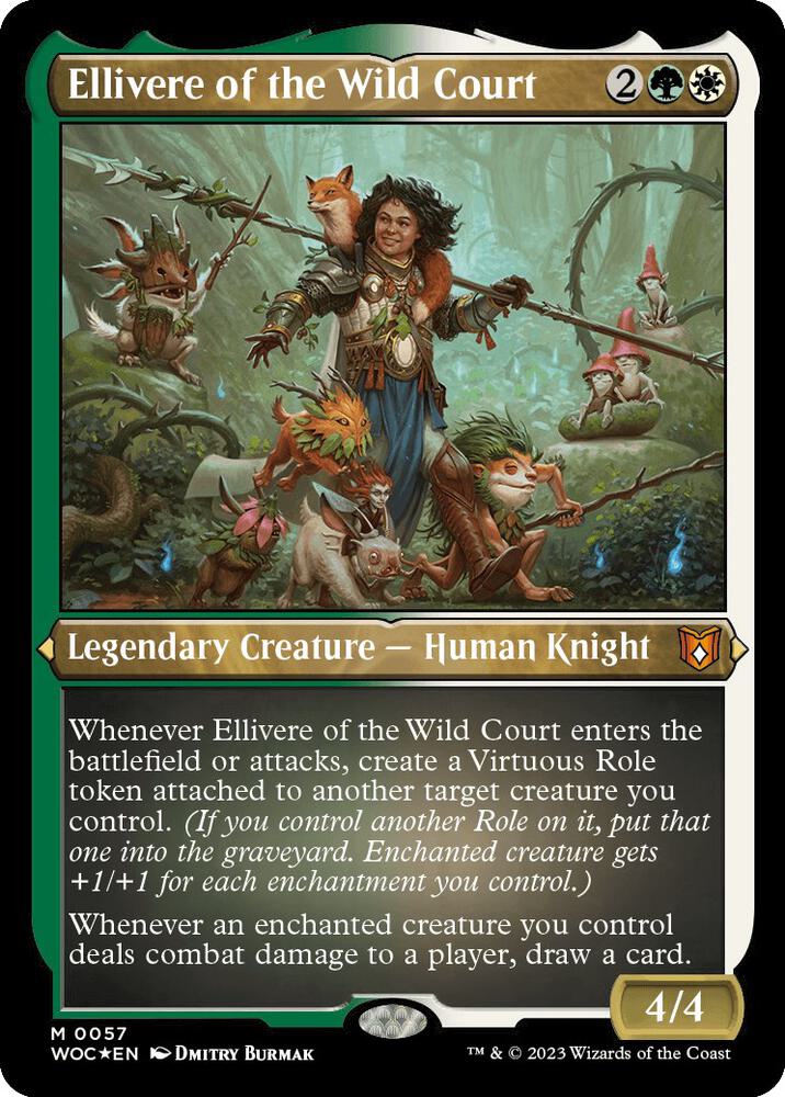 Ellivere of the Wild Court (Display Commander) - Thick Stock 57 card from Commander: Wilds of Eldraine