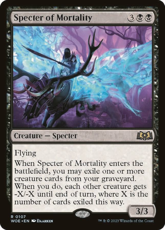 Specter of Mortality 107 card from Wilds of Eldraine