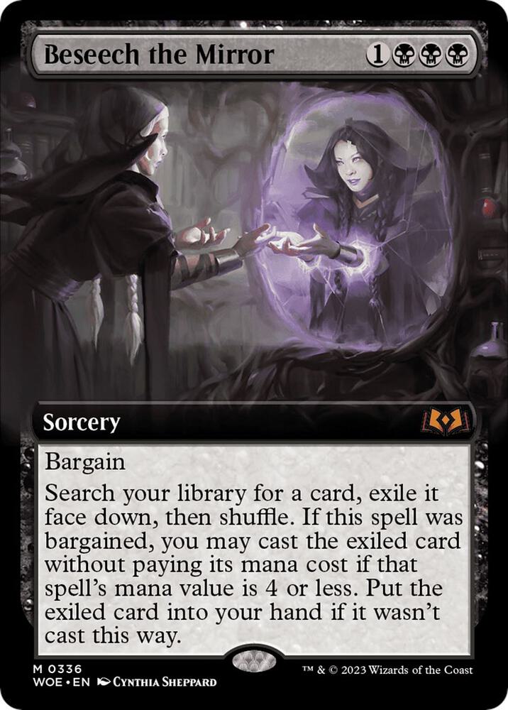 Beseech the Mirror (Extended Art) 336 card from Wilds of Eldraine