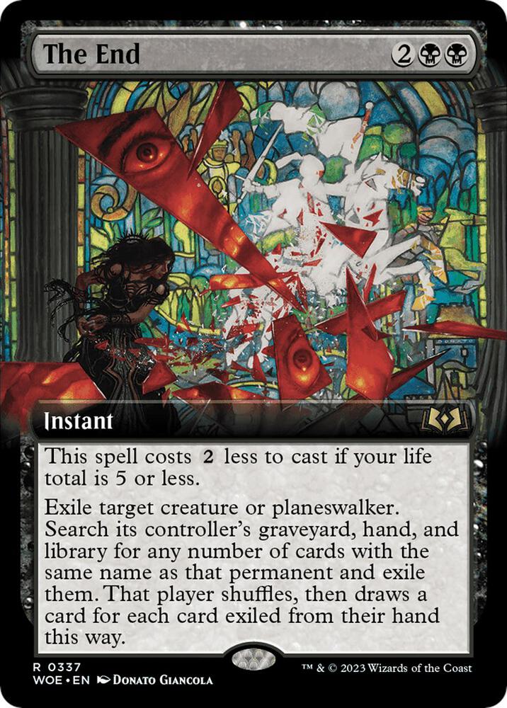The End (Extended Art) 337 card from Wilds of Eldraine