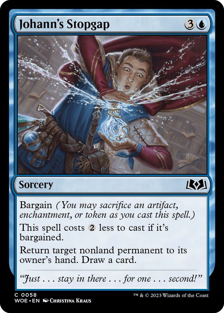 Johann's Stopgap 58 card from Wilds of Eldraine