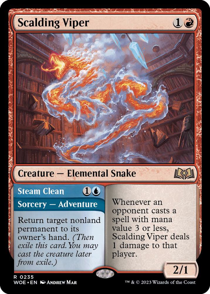 Scalding Viper 235 card from Wilds of Eldraine