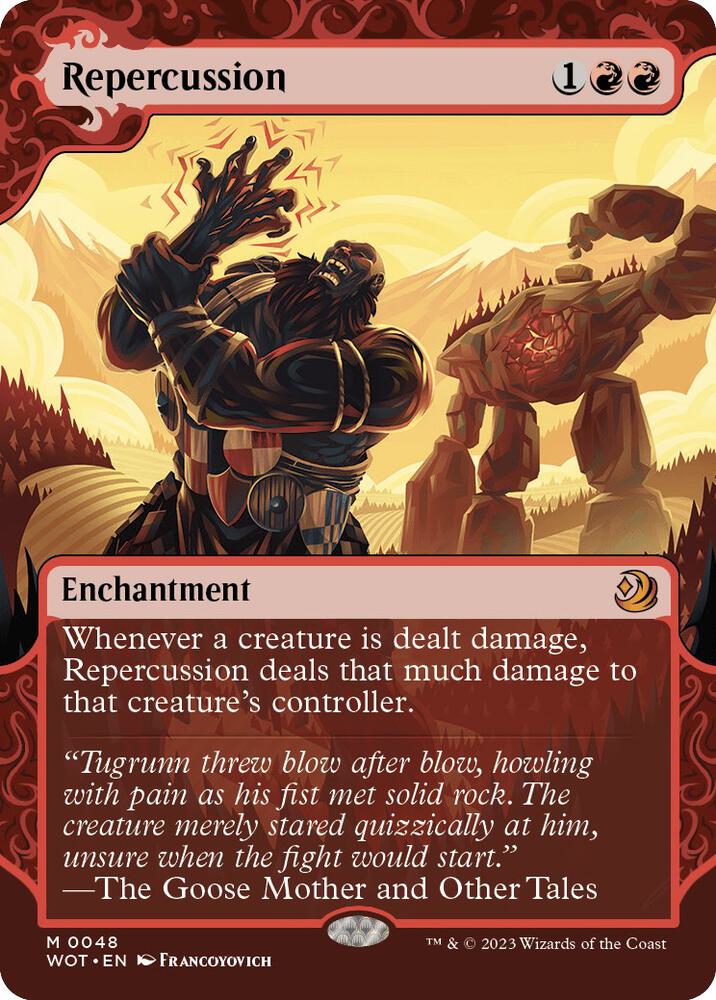 Repercussion 48 card from Wilds of Eldraine: Enchanting Tales