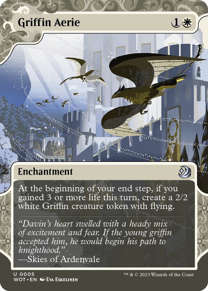 Griffin Aerie 5 card from Wilds of Eldraine: Enchanting Tales