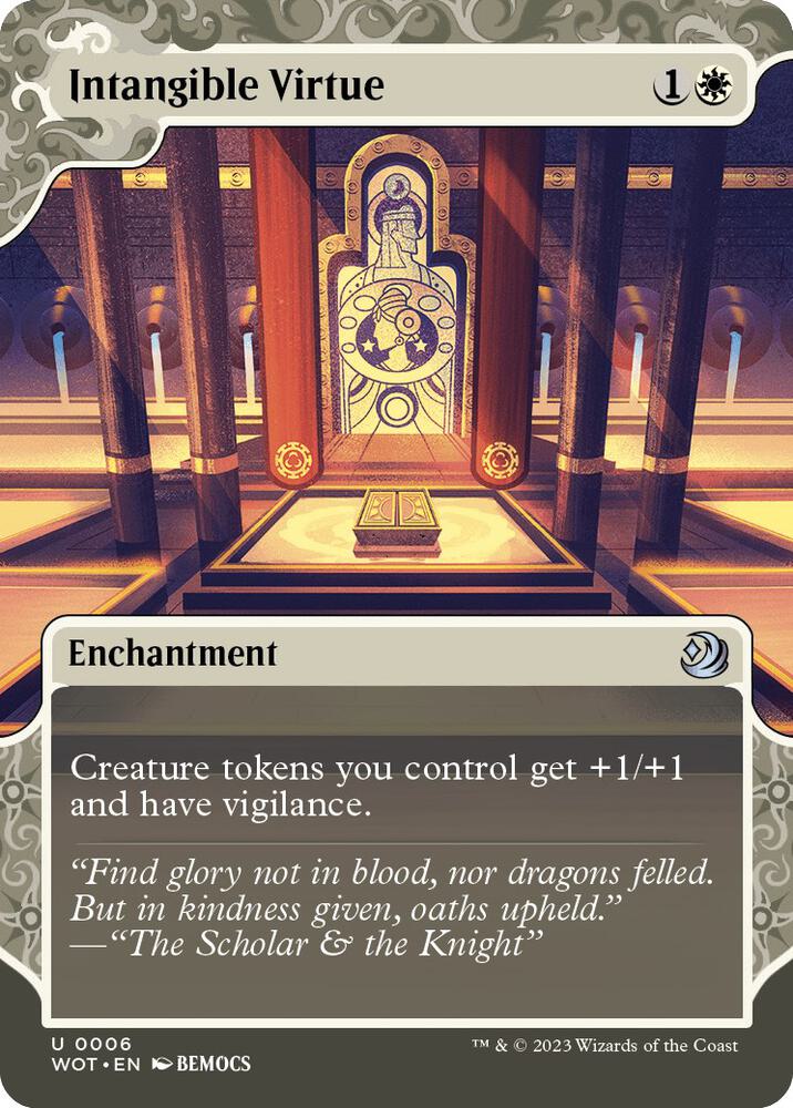 Intangible Virtue 6 card from Wilds of Eldraine: Enchanting Tales
