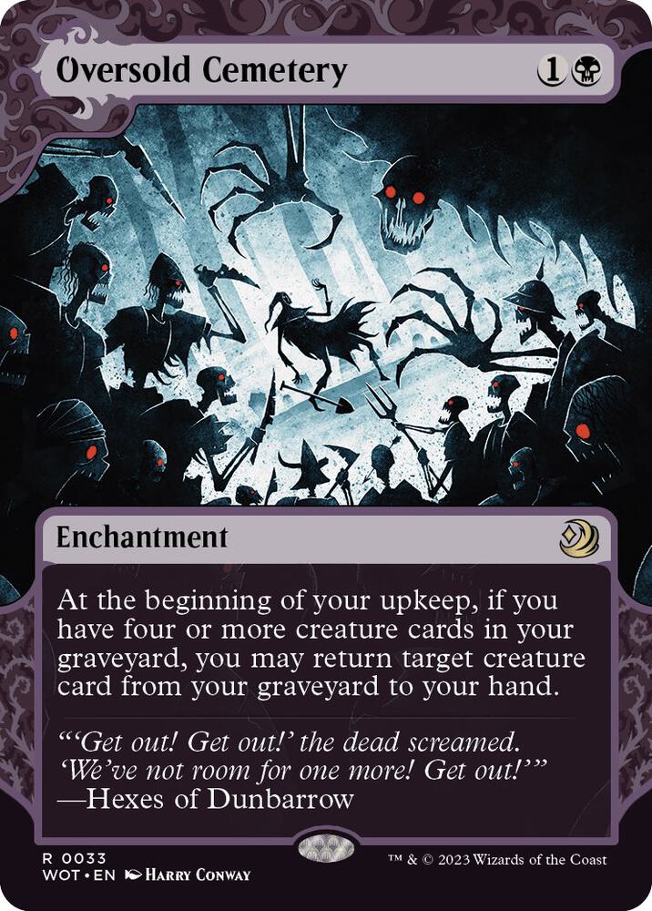 Oversold Cemetery 33 card from Wilds of Eldraine: Enchanting Tales