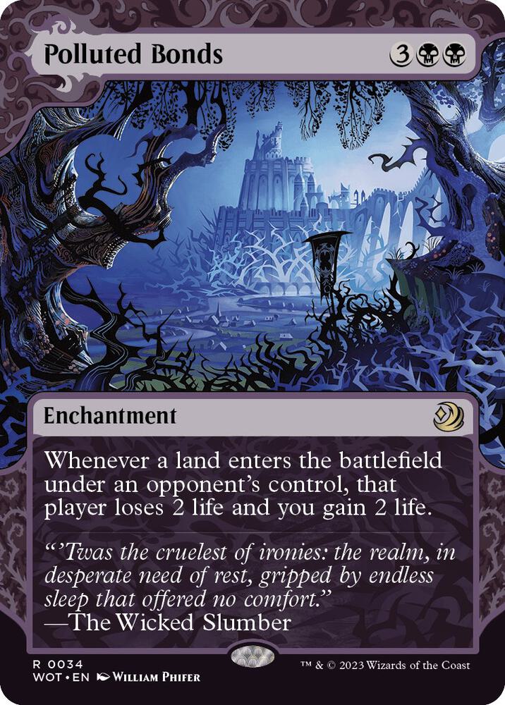 Polluted Bonds 34 card from Wilds of Eldraine: Enchanting Tales