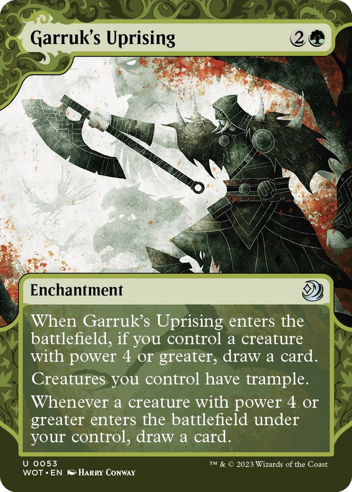 Garruk's Uprising 53 card from Wilds of Eldraine: Enchanting Tales