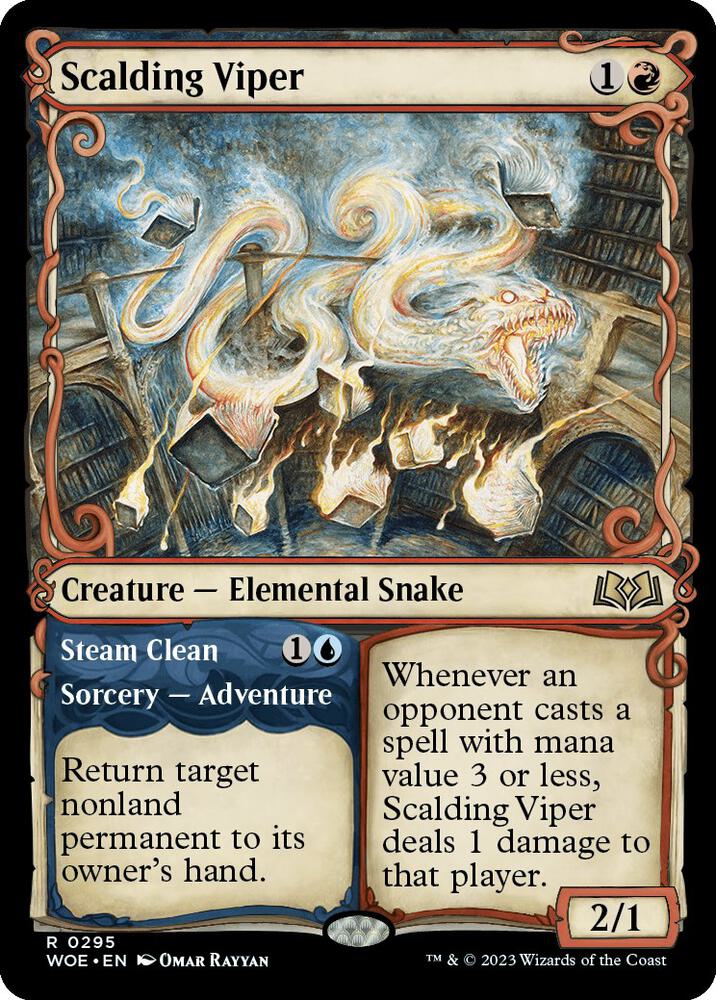 Scalding Viper (Showcase) 295 card from Wilds of Eldraine