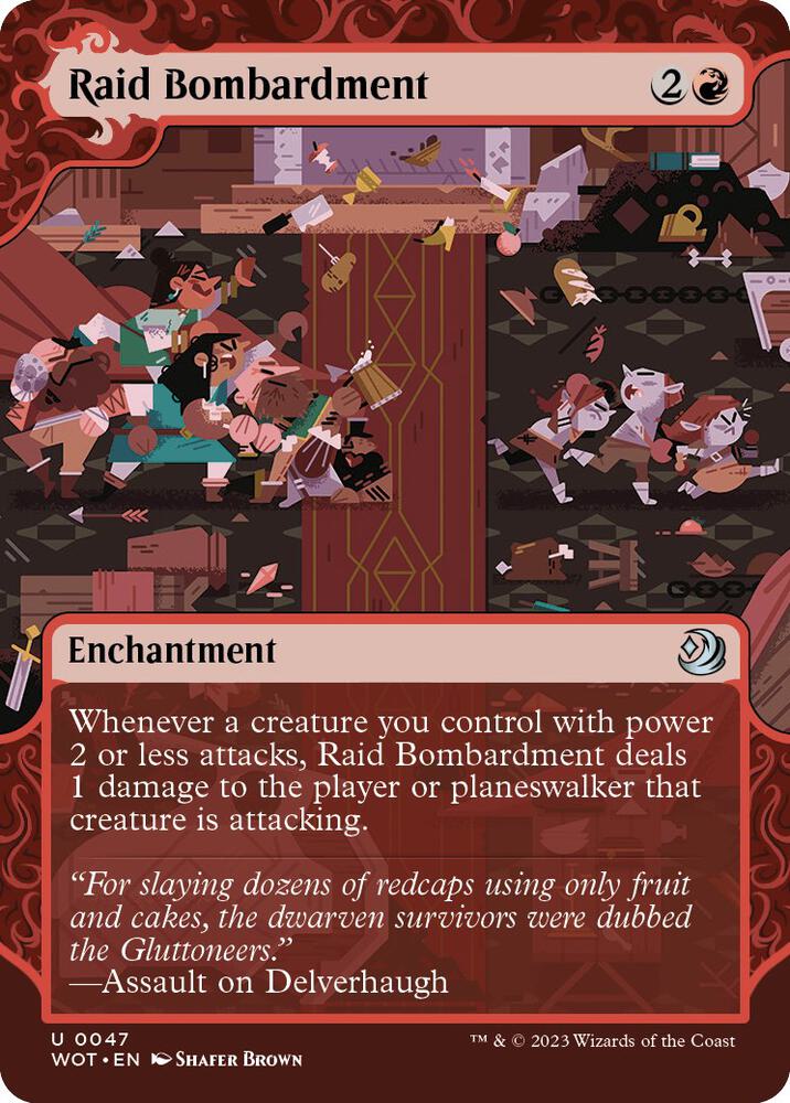 Raid Bombardment 47 card from Wilds of Eldraine: Enchanting Tales