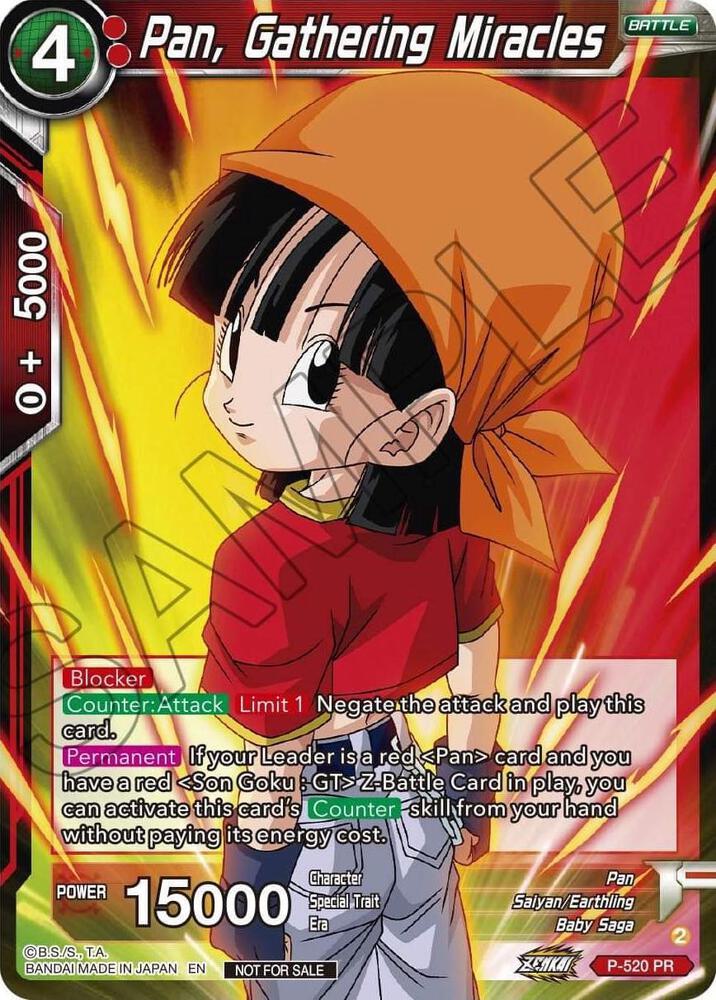 Pan, Gathering Miracles (Zenkai Series Tournament Pack Vol.5) P-520 card from Tournament Promotion Cards