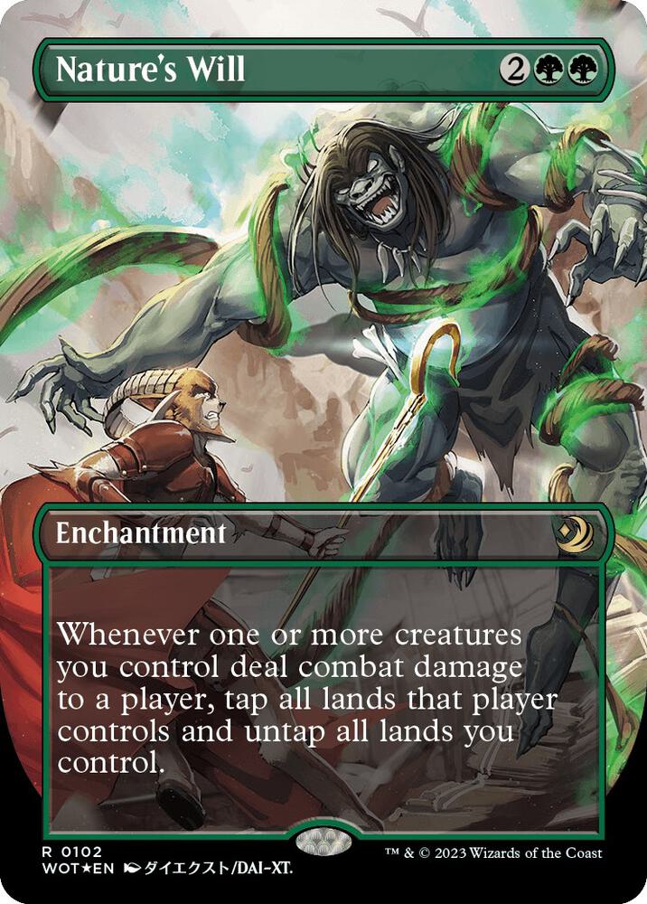 Nature's Will (Anime Borderless) (Confetti Foil) 102 card from Wilds of Eldraine: Enchanting Tales