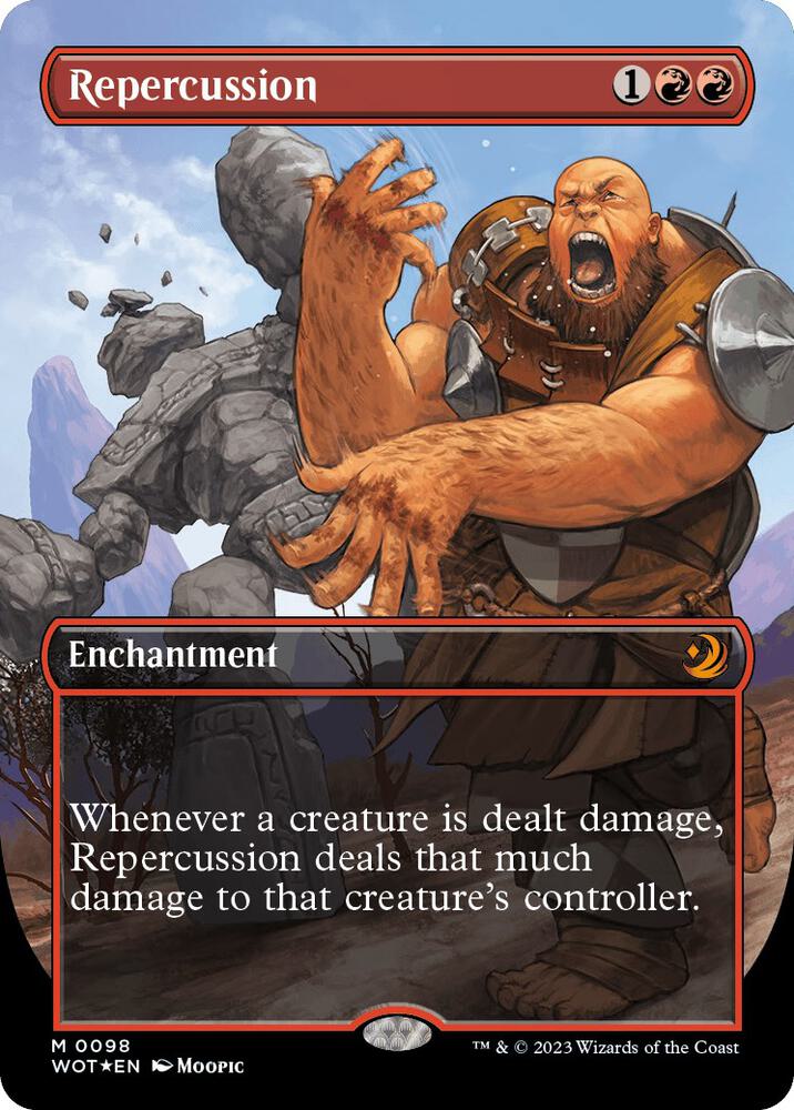 Repercussion (Anime Borderless) (Confetti Foil) 98 card from Wilds of Eldraine: Enchanting Tales