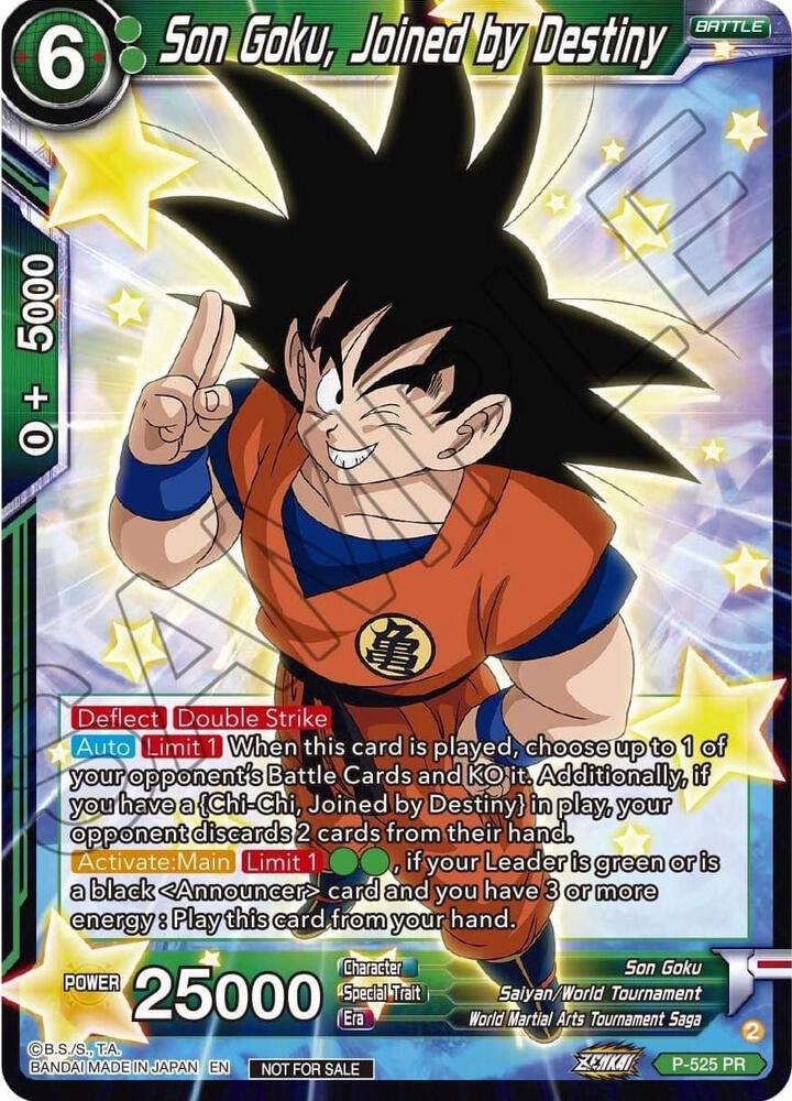 Son Goku, Joined by Destiny (Zenkai Series Tournament Pack Vol.5) P-525 card from Tournament Promotion Cards