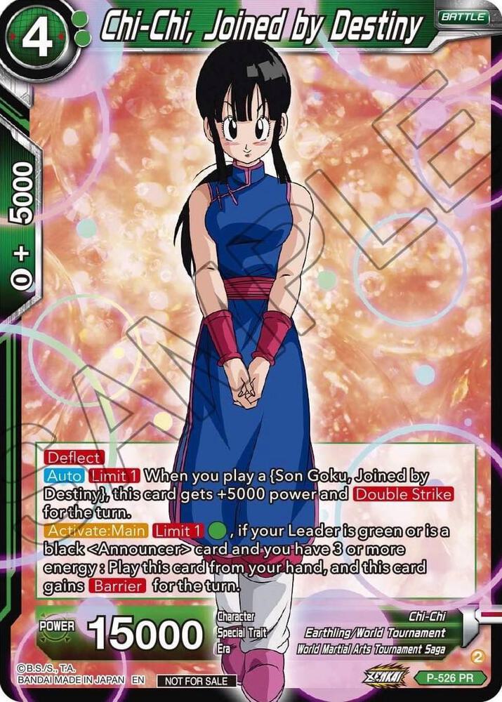 Chi-Chi, Joined by Destiny (Zenkai Series Tournament Pack Vol.5) P-526 card from Tournament Promotion Cards