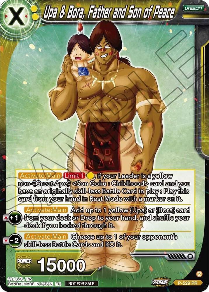 Upa & Bora, Father and Son of Peace (Zenkai Series Tournament Pack Vol.5) P-529 card from Tournament Promotion Cards