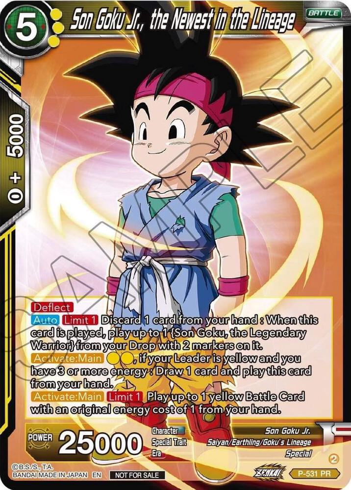 Son Goku Jr., the Newest in the Lineage (Zenkai Series Tournament Pack Vol.5) P-531 card from Tournament Promotion Cards
