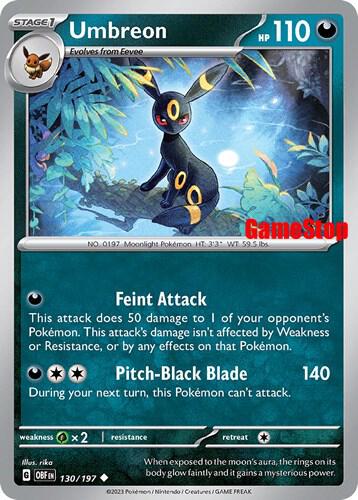 Umbreon (GameStop Exclusive) 130/197 card from Miscellaneous Cards & Products