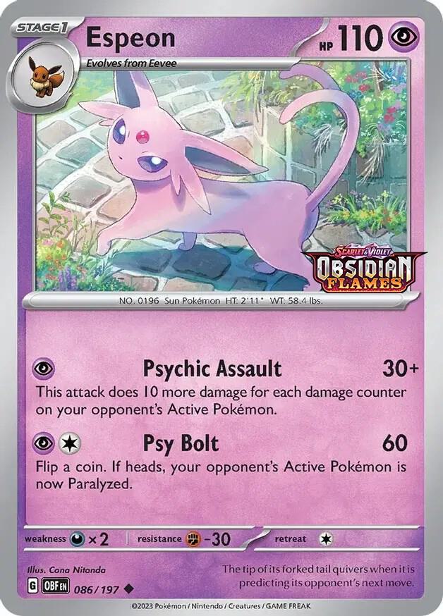 Espeon (Best Buy Exclusive) 086/197 card from Miscellaneous Cards & Products