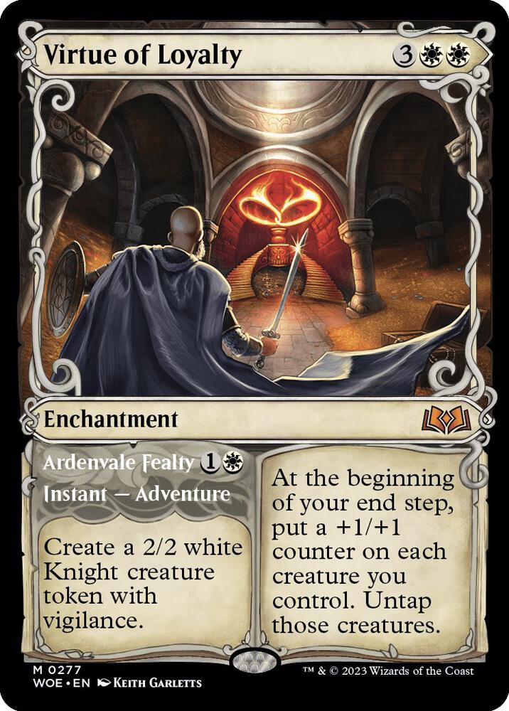 Virtue of Loyalty (Showcase) 277 card from Wilds of Eldraine