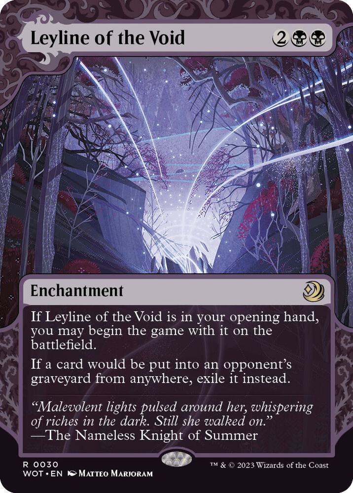 Leyline of the Void 30 card from Wilds of Eldraine: Enchanting Tales