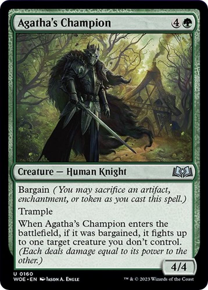 Agatha's Champion 160 card from Wilds of Eldraine