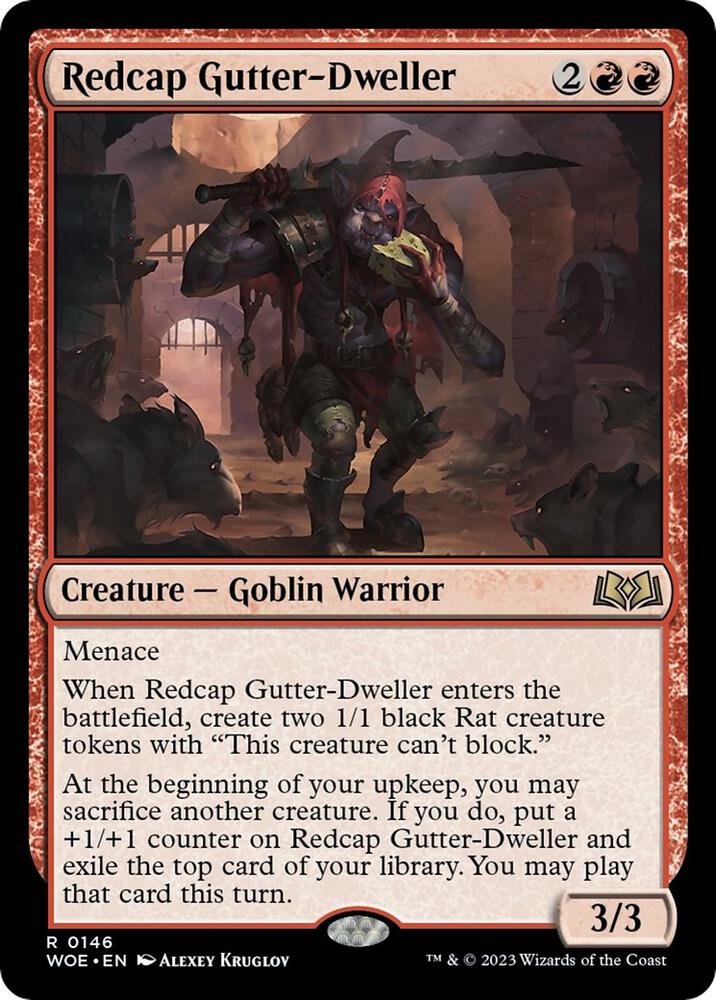 Redcap Gutter-Dweller 146 card from Wilds of Eldraine
