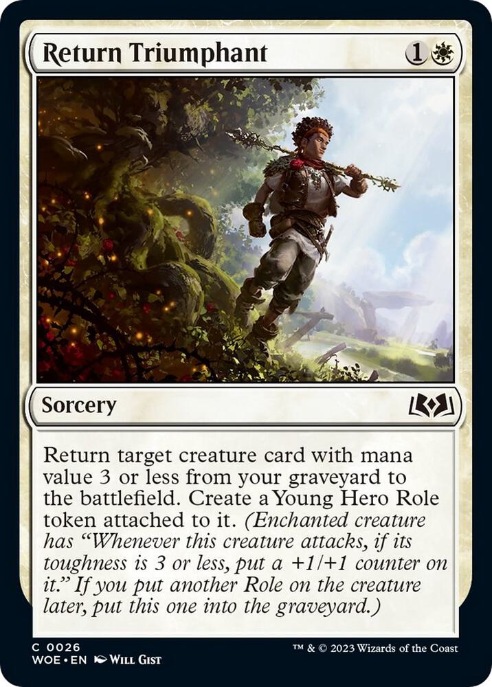 Return Triumphant 26 card from Wilds of Eldraine