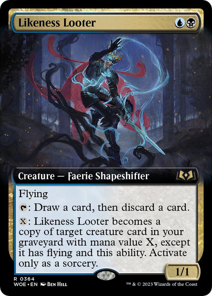 Likeness Looter (Extended Art) 364 card from Wilds of Eldraine