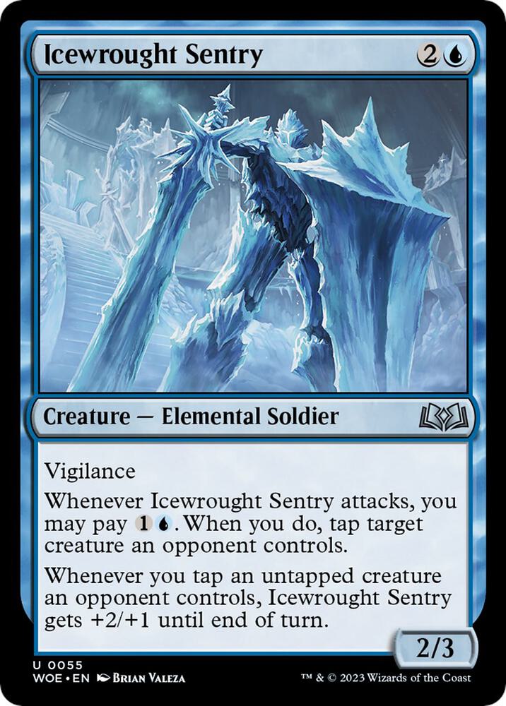 Icewrought Sentry 55 card from Wilds of Eldraine