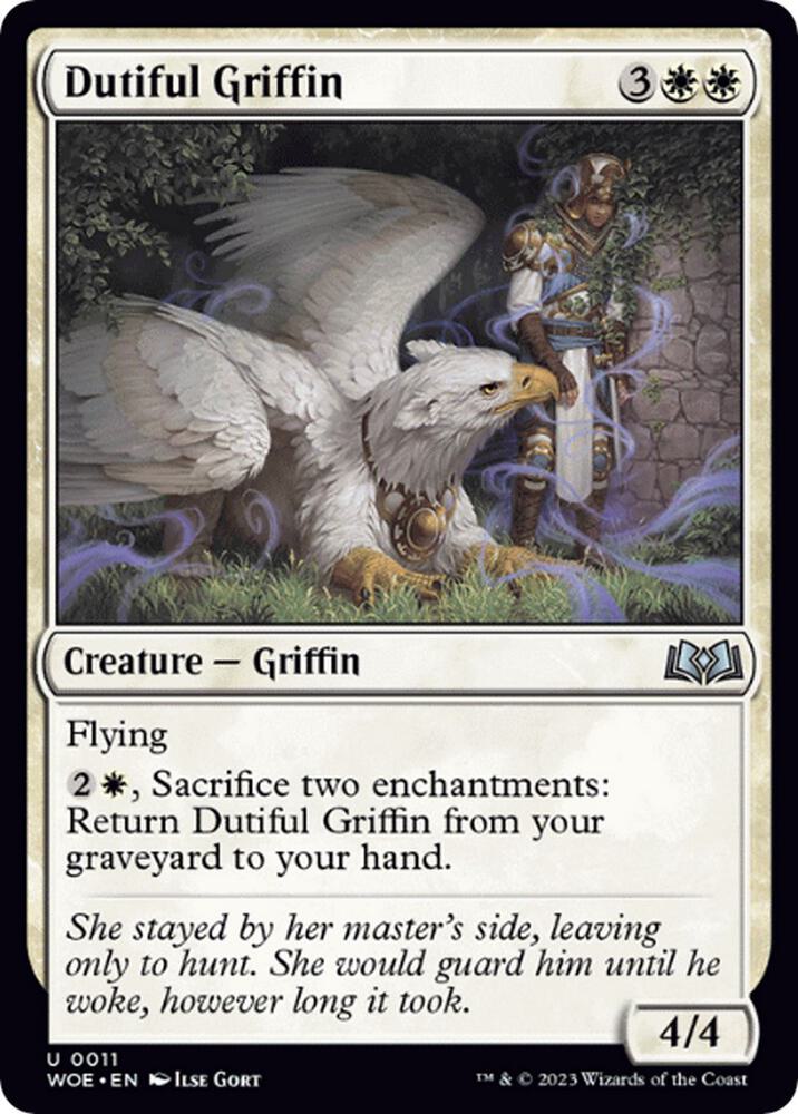 Dutiful Griffin 11 card from Wilds of Eldraine