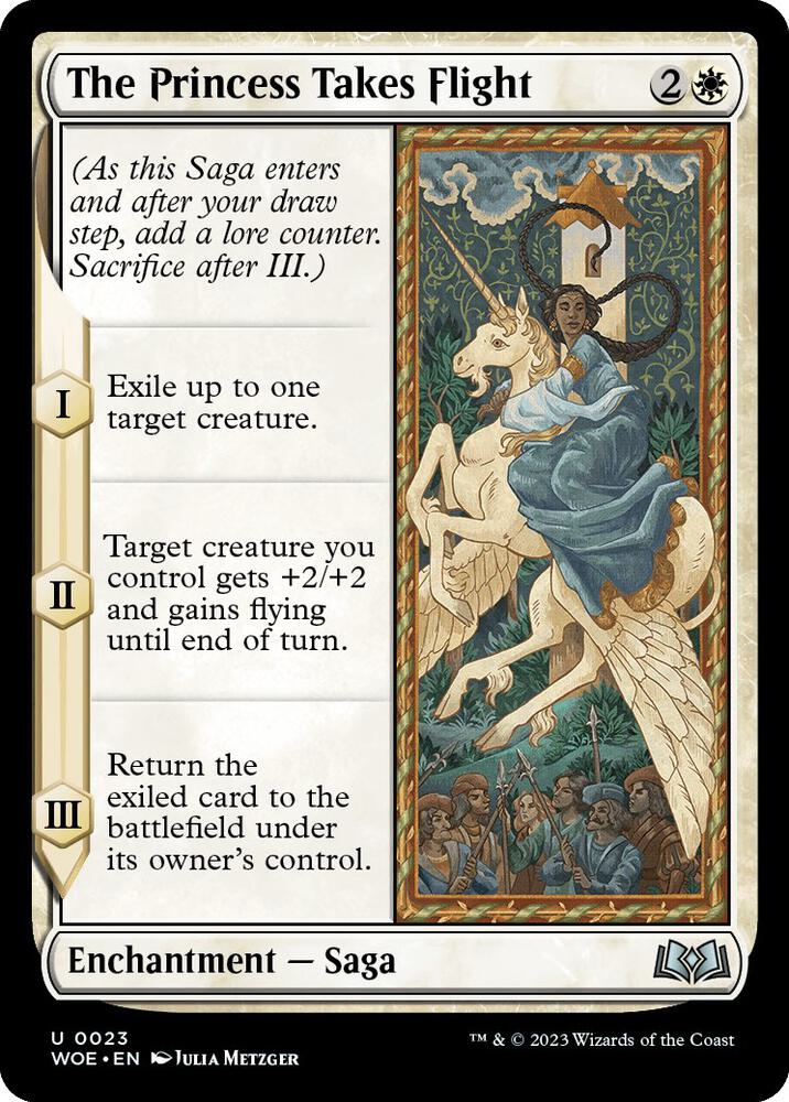 The Princess Takes Flight 23 card from Wilds of Eldraine