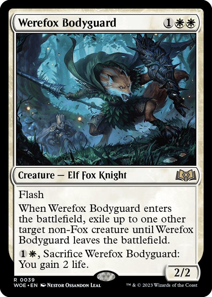 Werefox Bodyguard 39 card from Wilds of Eldraine