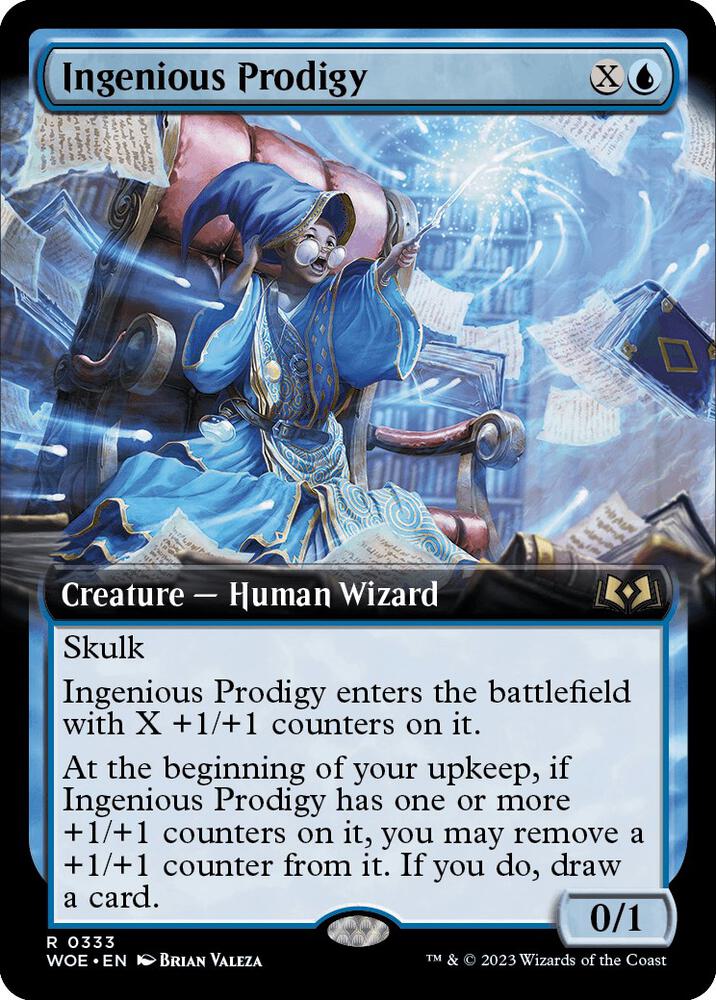 Ingenious Prodigy (Extended Art) 333 card from Wilds of Eldraine