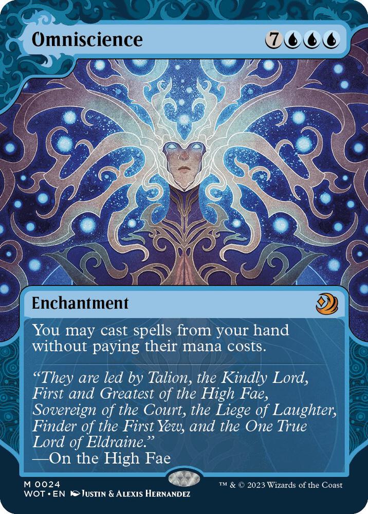 Omniscience 24 card from Wilds of Eldraine: Enchanting Tales