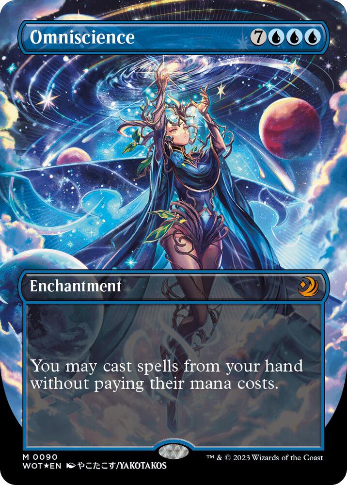 Omniscience (Anime Borderless) (Confetti Foil) 90 card from Wilds of Eldraine: Enchanting Tales