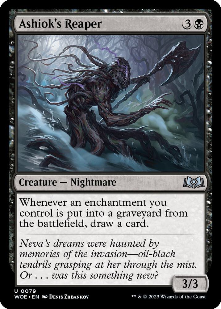 Ashiok's Reaper 79 card from Wilds of Eldraine