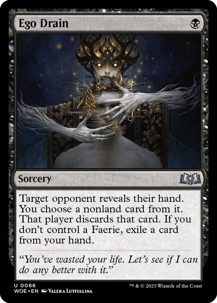 Ego Drain 86 card from Wilds of Eldraine