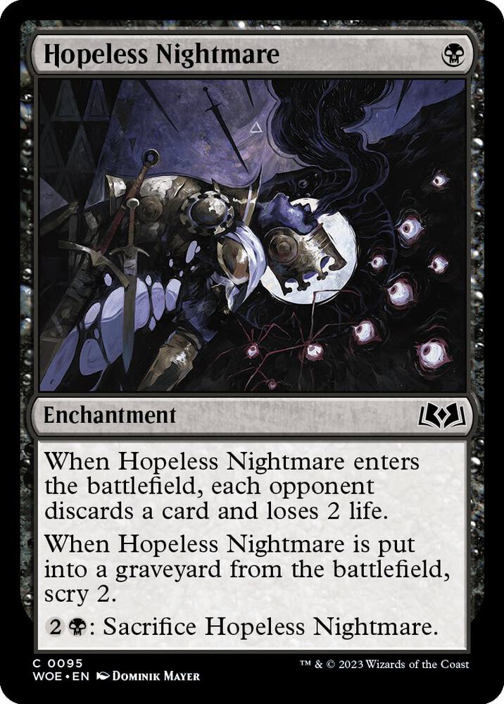 Hopeless Nightmare 95 card from Wilds of Eldraine