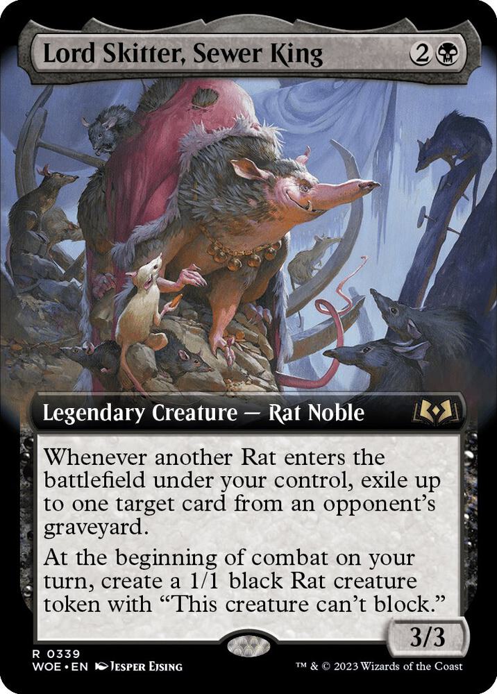 Lord Skitter, Sewer King (Extended Art) 339 card from Wilds of Eldraine