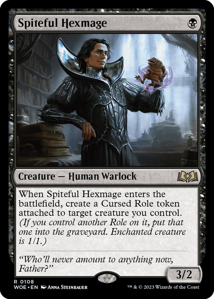 Spiteful Hexmage 108 card from Wilds of Eldraine