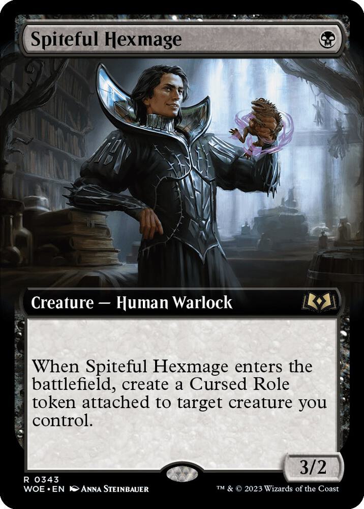 Spiteful Hexmage (Extended Art) 343 card from Wilds of Eldraine