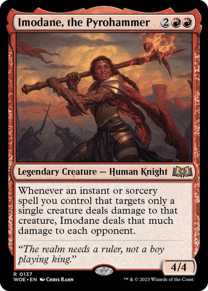 Imodane, the Pyrohammer 137 card from Wilds of Eldraine