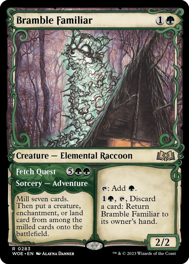 Bramble Familiar (Showcase) 283 card from Wilds of Eldraine