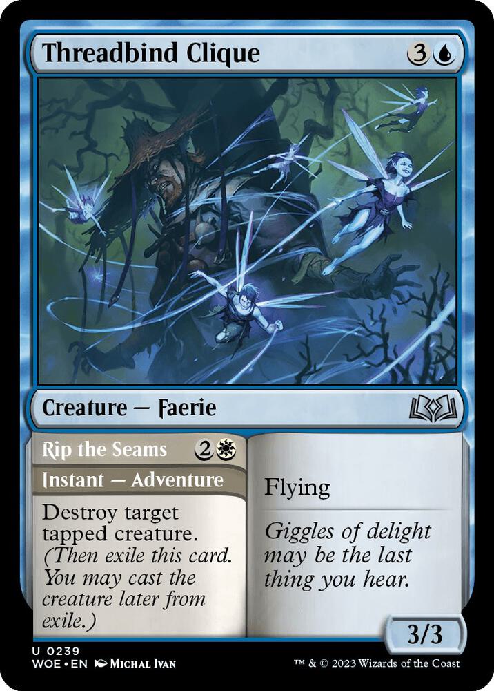 Threadbind Clique 239 card from Wilds of Eldraine