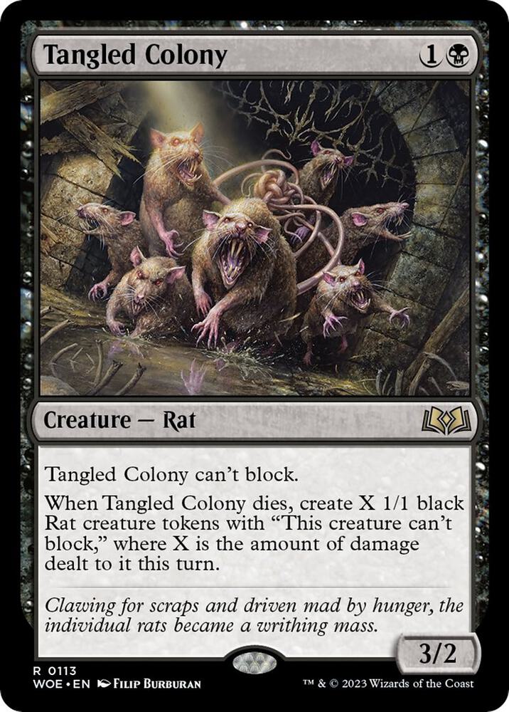 Tangled Colony 113 card from Wilds of Eldraine