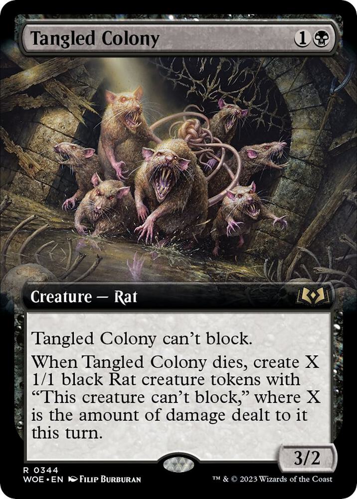 Tangled Colony (Extended Art) 344 card from Wilds of Eldraine