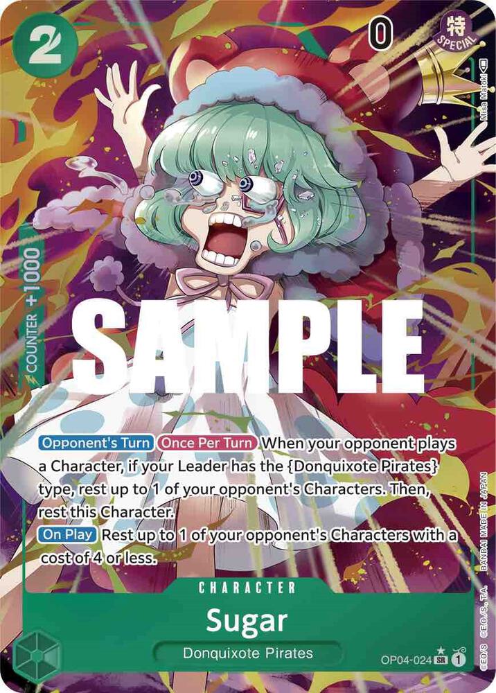 Sugar (Alternate Art) OP04-024 card from Kingdoms of Intrigue